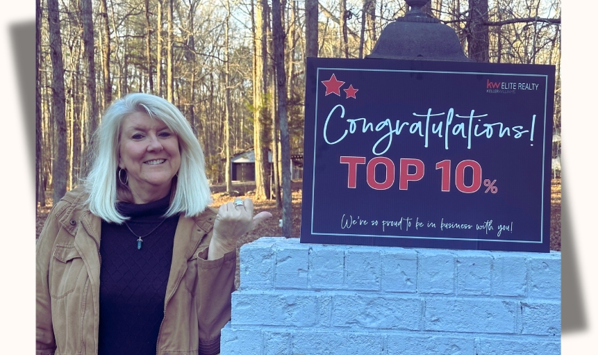 Stacy Slone, REALTOR® being recognized as a Top 10% Realtor with Keller Williams Elite Realty